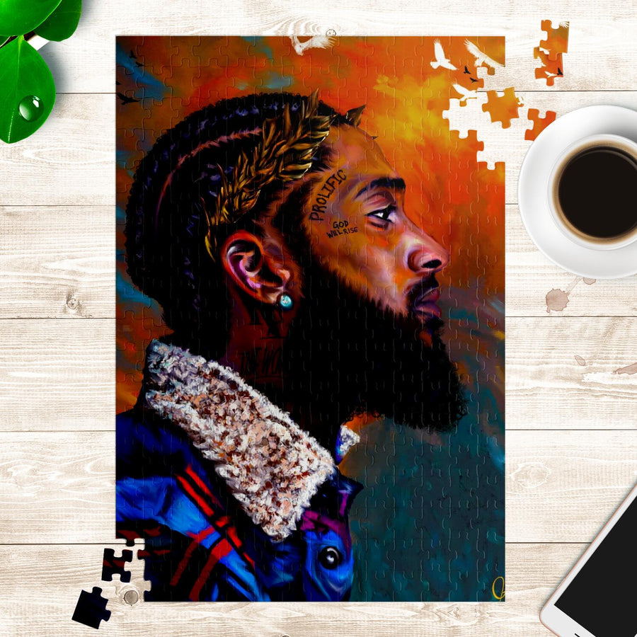 NIPSEY HUSSLE MARATHON CONTINUES ART PUZZLE