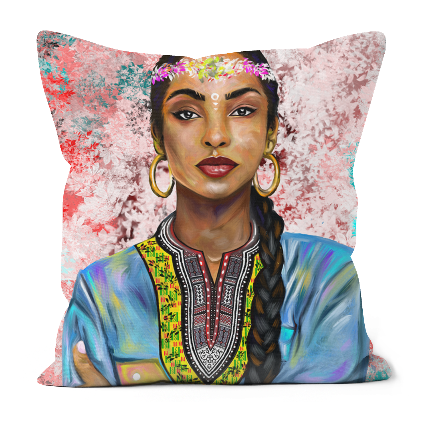 SADE ADU MELANIN BLACK EXCELLENCE FAUX SUEDE CUSHIONS