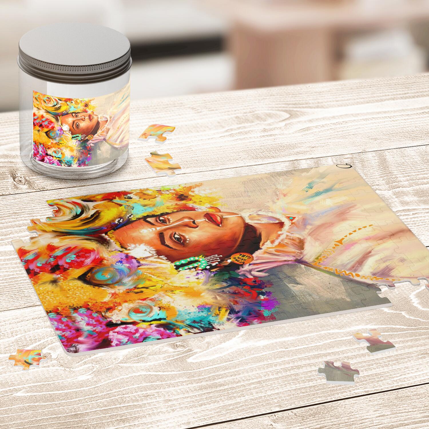 BROWN SKIN GIRL BEYONCE ART PUZZLE