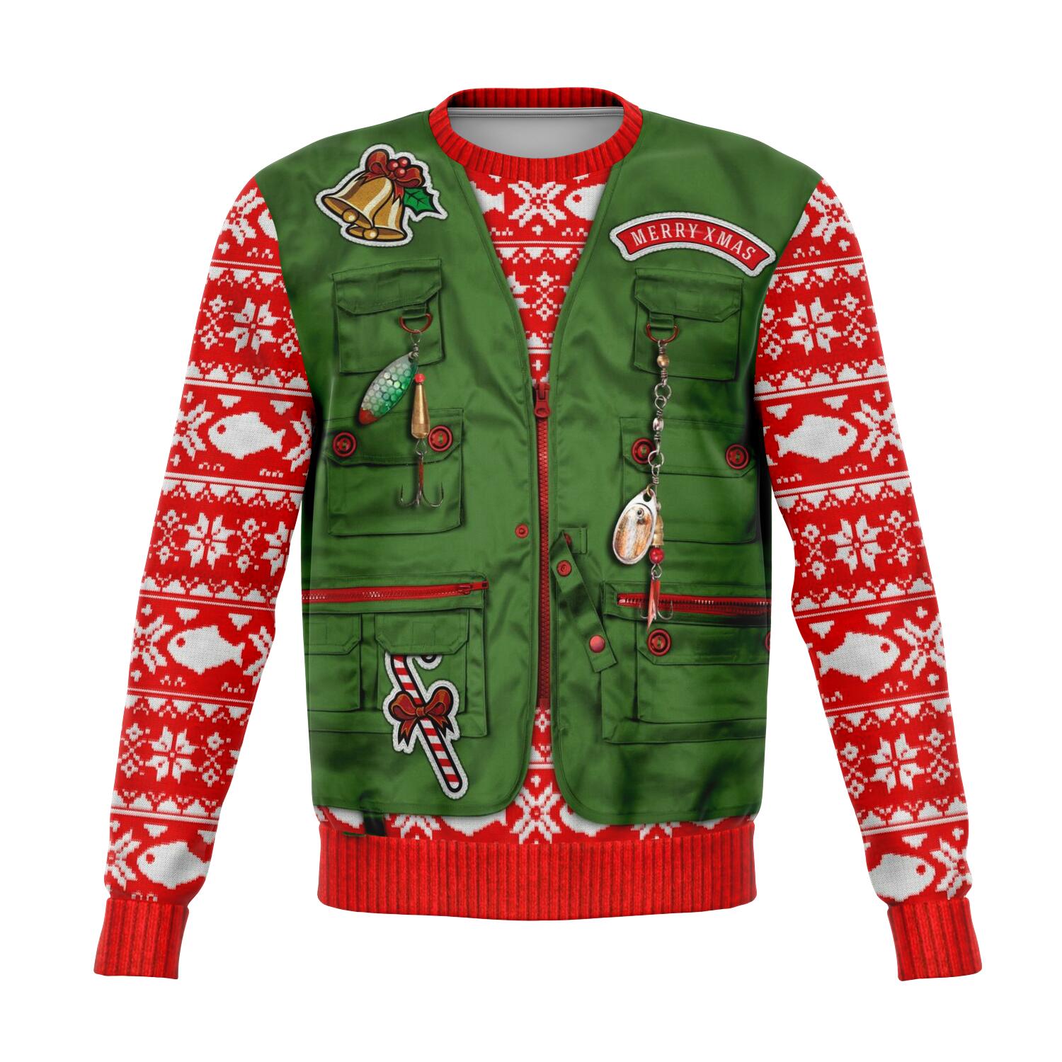 Ugly Christmas Fishing Gift Sweater Sweatshirt