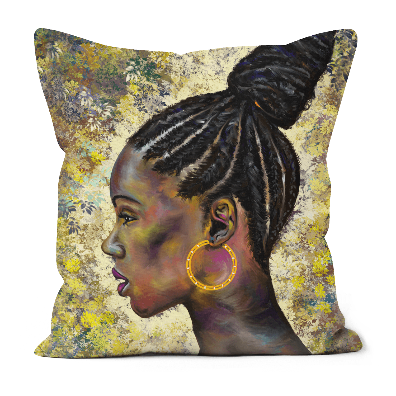 WRAPPED IN CORNROWS BLACK EXCELLENCE FAUX SUEDE CUSHIONS