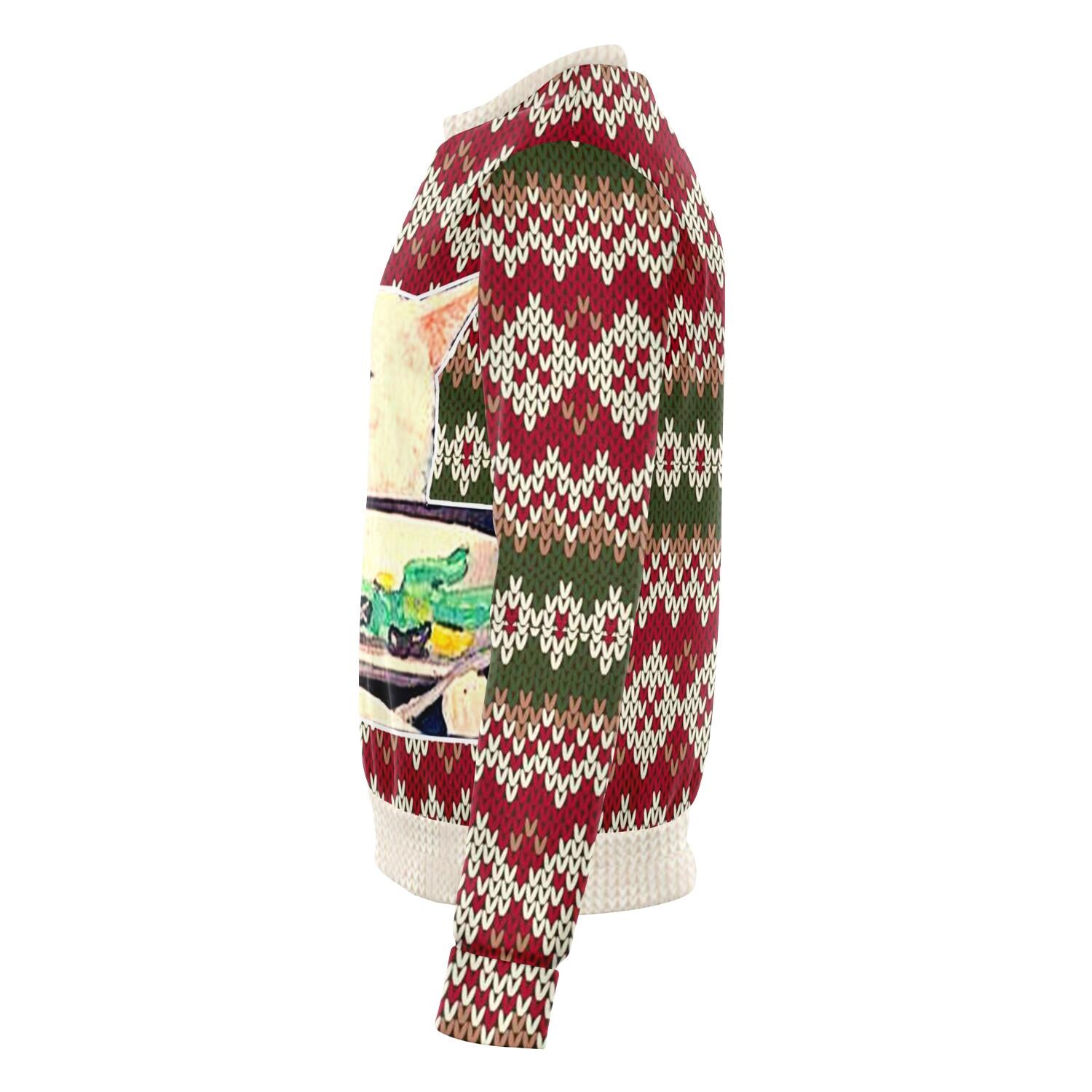 Woman Yelling At Cat Ugly Christmas Cat Meme Sweatshirt