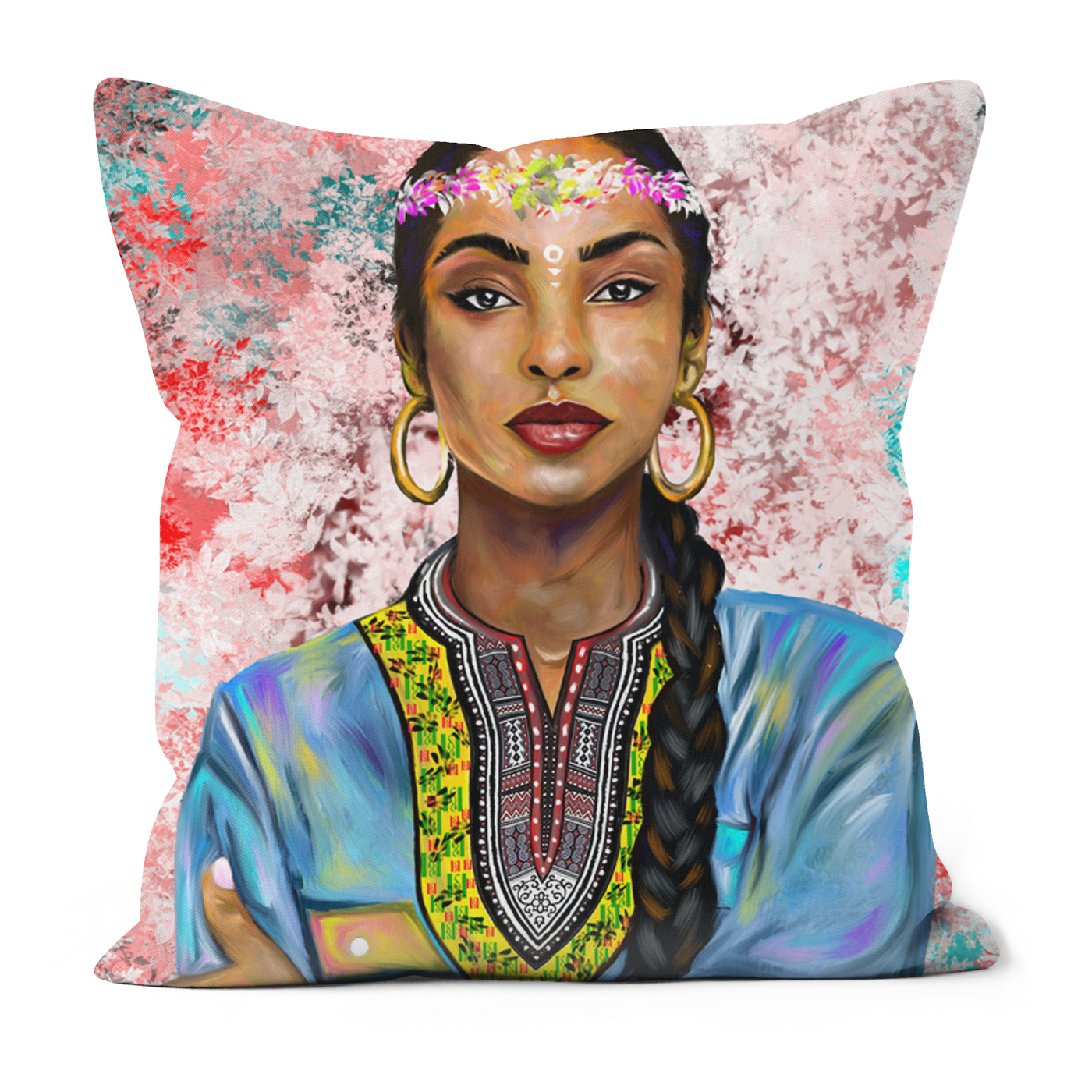SADE ADU MELANIN BLACK EXCELLENCE FAUX SUEDE CUSHIONS