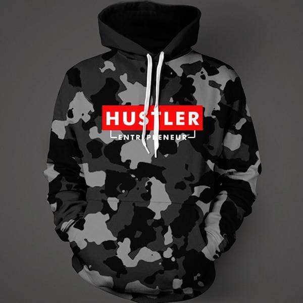 HUSTLER ENTREPRENEUR WHITE CAMO HOODIE