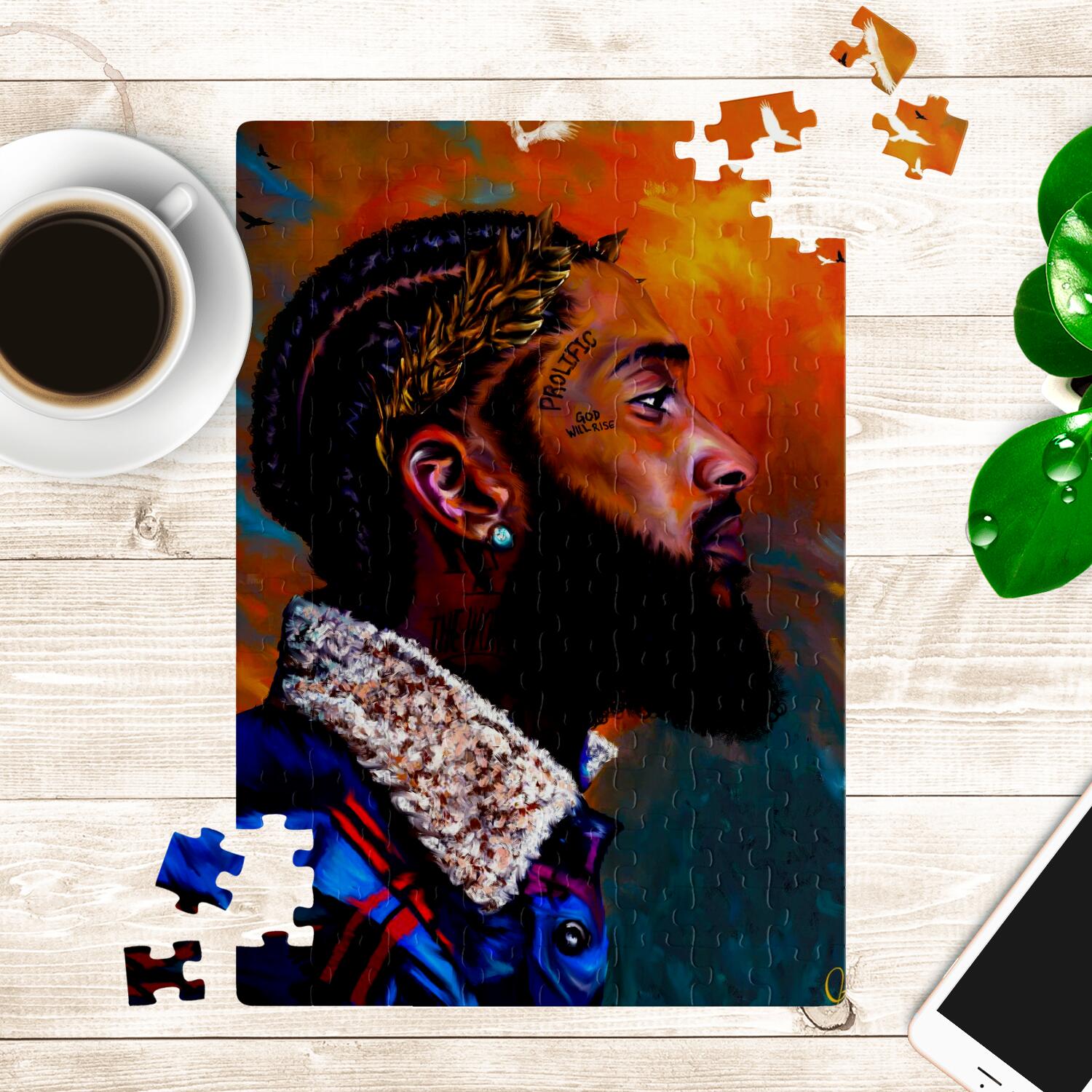 NIPSEY HUSSLE MARATHON CONTINUES ART PUZZLE