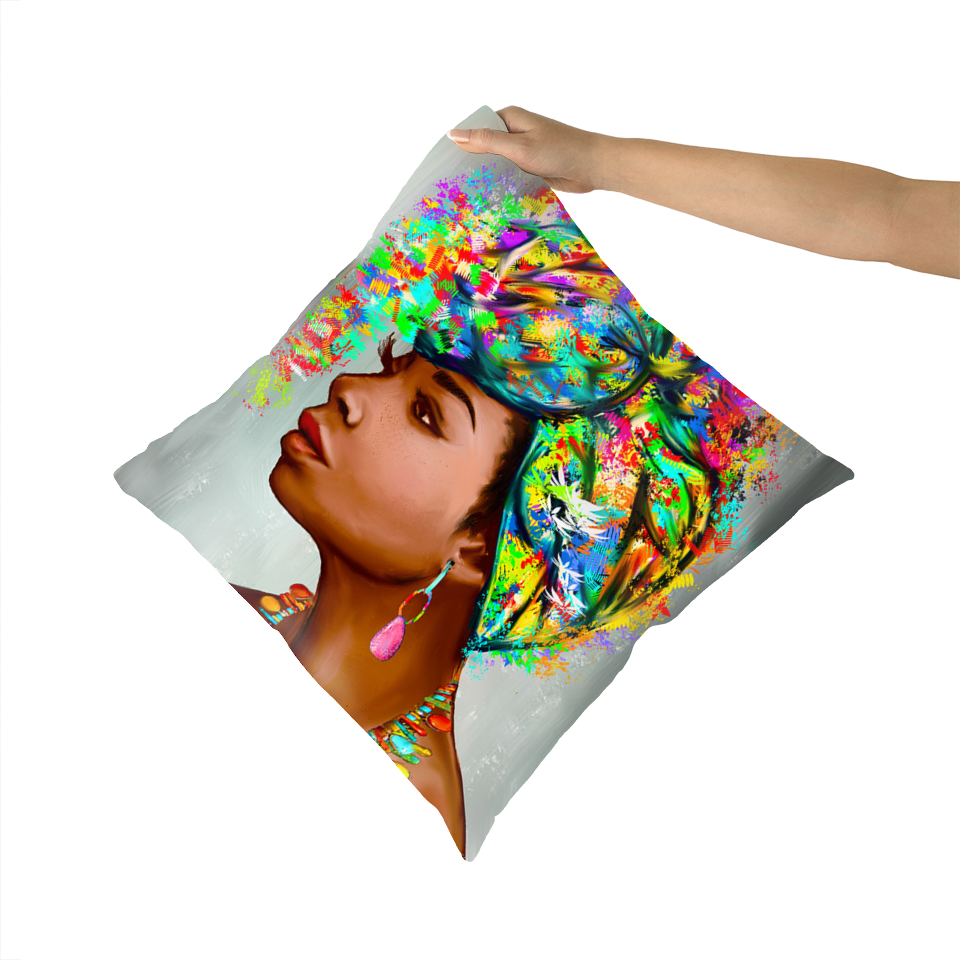 Turban Queen Black Excellence Faux Suede Cushions