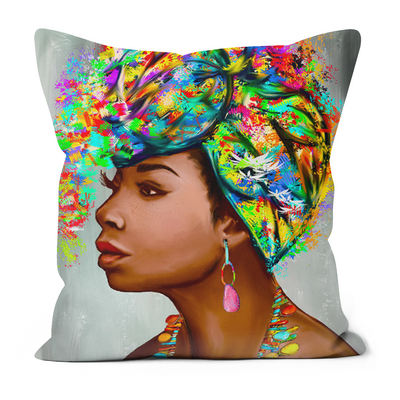 Turban Queen Black Excellence Faux Suede Cushions