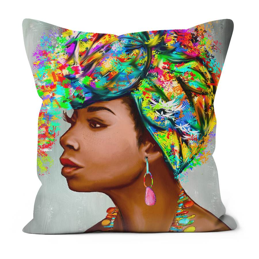 Turban Queen Black Excellence Faux Suede Cushions