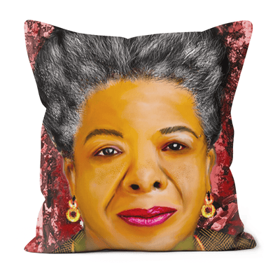 Maya Angelou Black Excellence Faux Suede Cushions
