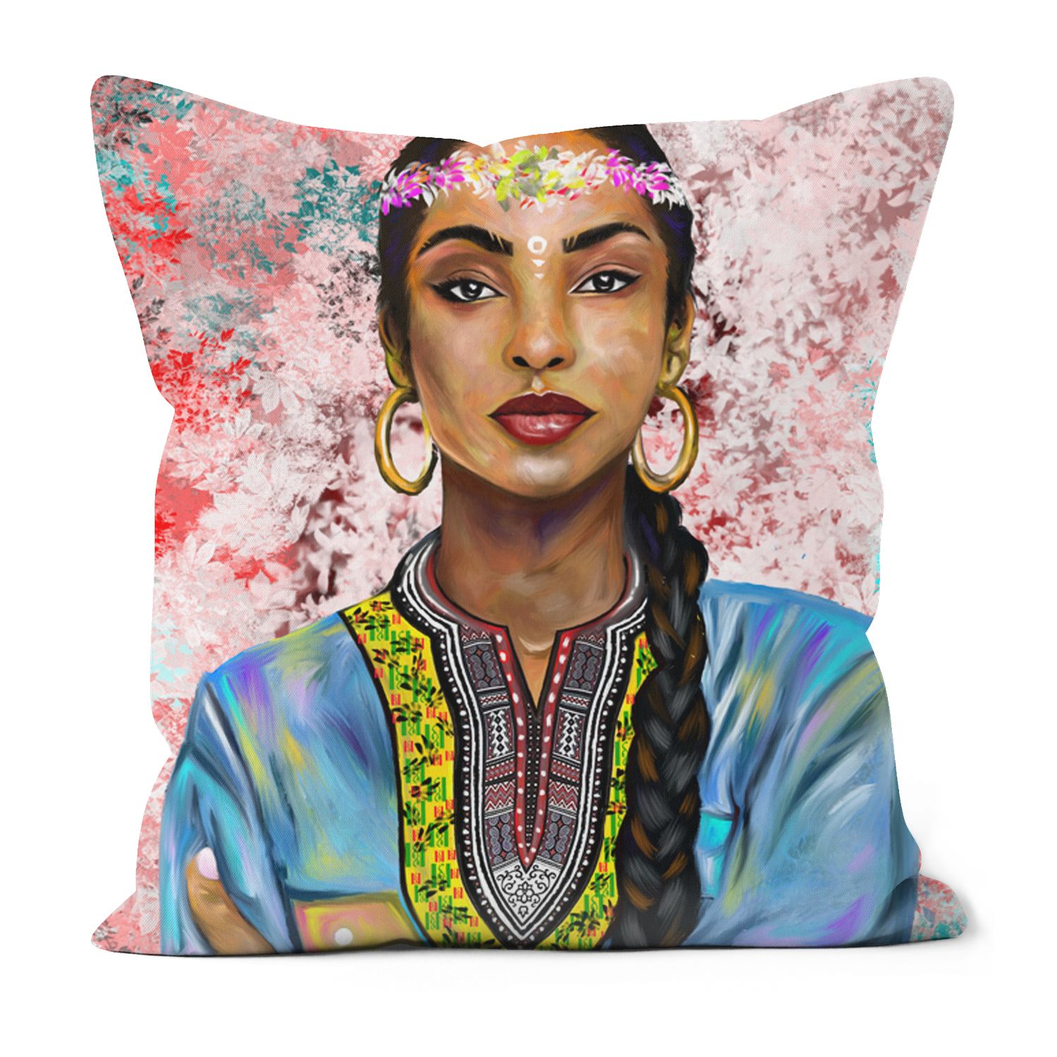 SADE ADU MELANIN BLACK EXCELLENCE FAUX SUEDE CUSHIONS