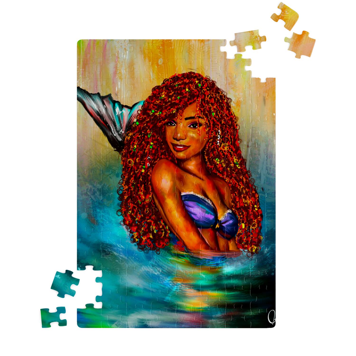 ARIEL BLACK EXCELLENCE MERMAID ART PUZZLE